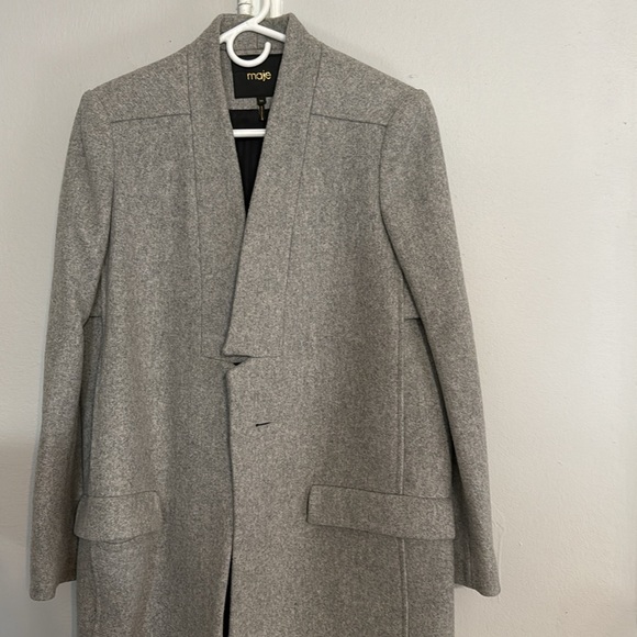 Maje Gray Wool Coat - Picture 2 of 5